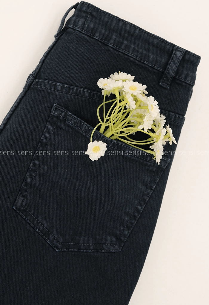 شلوار جین راسته دمپا کات کد1005226